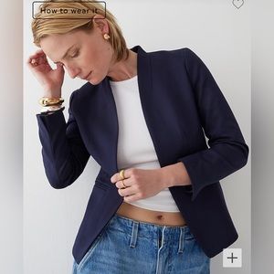 Jcrew Going-out blazer in stretch twill H2743 Sz 4 Blue